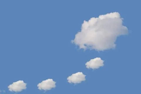 Thought bubble Clouds like a thought bubble on blue sky Copyright: xZoonar... Stock Photos