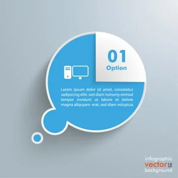 Thought Bubble Corner Infographic Stock Illustration