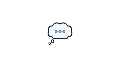 Thought Bubble Ellipsis Stock Footage 344093709