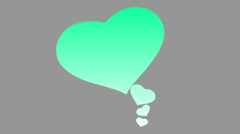 Thought Bubble Hart 01 Stock Footage 2899300