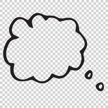 Thought bubble icon over white background Stock Illustration
