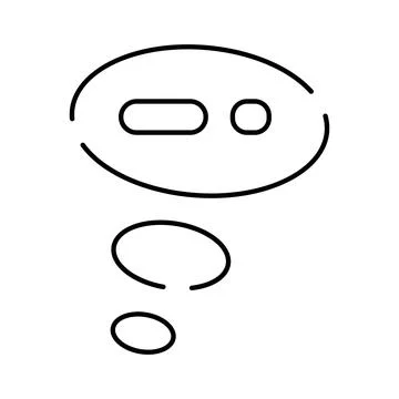Thought bubble icon representing communication and ideas Stock Illustration