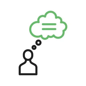 Thought Bubble icon vector image. Stock Illustration