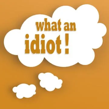 Thought bubble with orange color background Stock Illustration