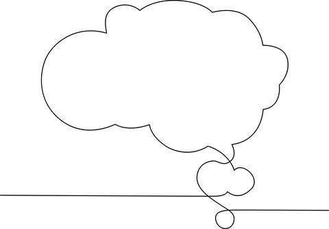 Thought bubble over horizon Vector Stock-Illustration