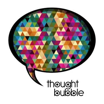 Thought bubble over white background vector illustration Stock Illustration