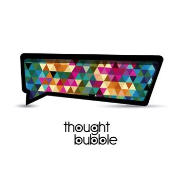 Thought bubble over white background vector illustration Illustrazione stock