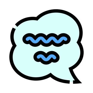Thought bubble showing wavy water idea or dream Stock Illustration