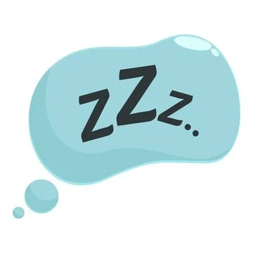 Thought bubble showing zzz text indicating sleep 스톡 일러스트