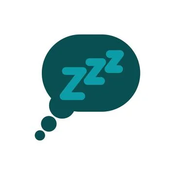 Thought bubble showing zzz's indicating sleep or boredom Ilustración de archivo