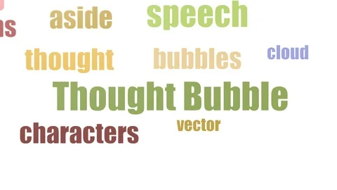 Thought Bubble Tag Cloud Animated On White Background Stock Footage 103660195