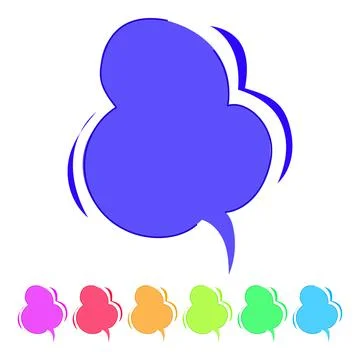 Thought bubble thinking communication idea dialog message graphic Stock Illustration