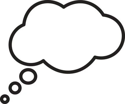 Thought Bubble with Three Dots Stock Illustration