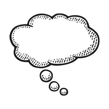 Thought bubble. Vintage vector engraving Stock Illustration