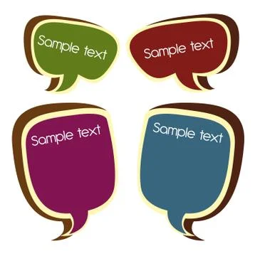 Thought bubbles isolated over white background vector Stock Illustration