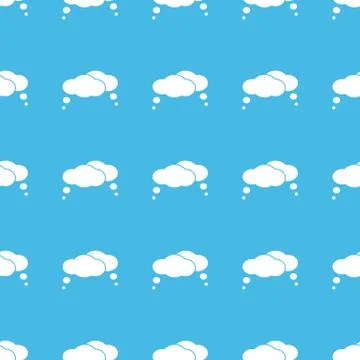 Thought bubbles straight pattern Stock Illustration