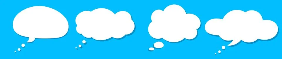 Thought bubbles. Think. Empty thought cloud. Vector illustration Stock Illustration