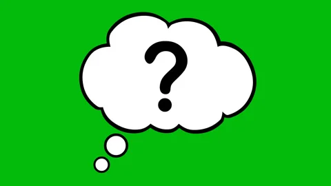 Thought cloud animation question mark Stock Footage 332659979
