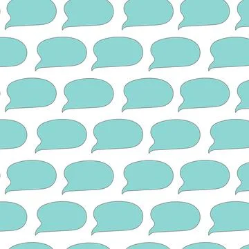 Thought cloud ideas blue flat pattern textile Illustrazione stock