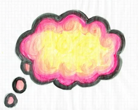 Thought cloud Stock Illustration