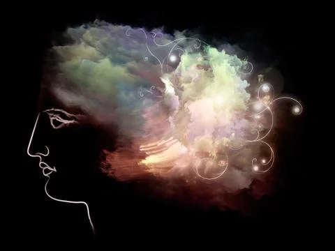 Thought Cloud 库存插图