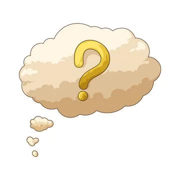 Thought cloud illustration 库存插图