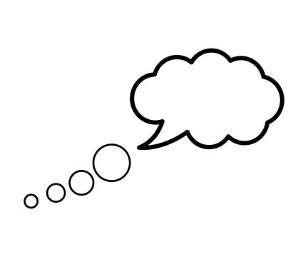 Thought cloud isolated on white Stock Illustration