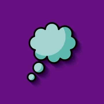 Thought cloud or bubble image Illustrazione stock
