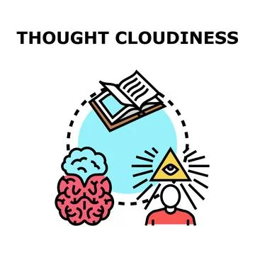 Thought cloudiness concept representing mental confusion and unclarity Stock Illustration