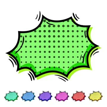 Thought comic speech bubble cartoon vector graphic Stock Illustration