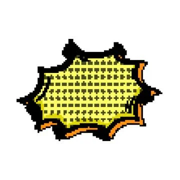Thought comic speech bubble pixel art vector illustration Stock Illustration
