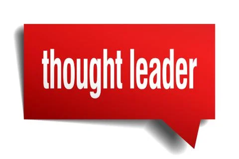 Thought leader red 3d speech bubble Stock Illustration