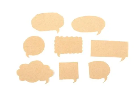 The thought of old paper isolated on white Stock Photos