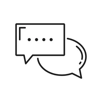 Thought or say information bubble, doodle of chat Stock Illustration