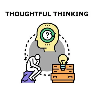 Thought process leading to new ideas and solutions Stock Illustration