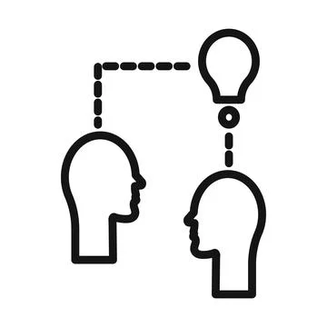 Thought Sharing Icon for Social Networking and Idea Exchange Platforms 스톡 일러스트