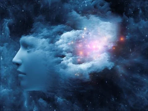 Thought stream 库存插图