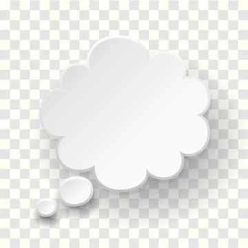 Thought text bubble symbol. Blank empty speech balloon. Dream cloud template Ilustración de archivo