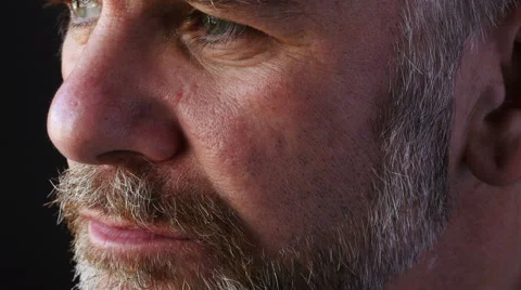 Thoughtful bearded man Stock Footage 61757300