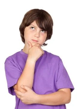 Thoughtful boy Stock Photos