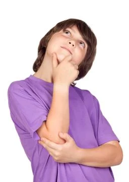 Thoughtful boy Stock Photos