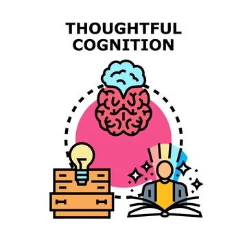 Thoughtful cognition process developing new ideas Ilustração Stock