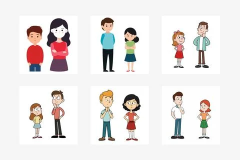 Thoughtful couple Stock Illustration