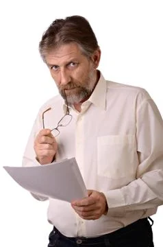 Thoughtful elderly man Stock Photos