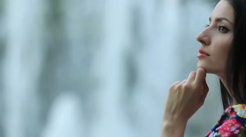 Thoughtful girl Stock Footage 50855389