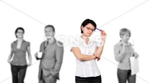 Thoughtful girl Stock Photos