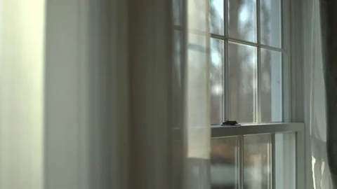 A thoughtful man peers outside Stock Footage 70260688