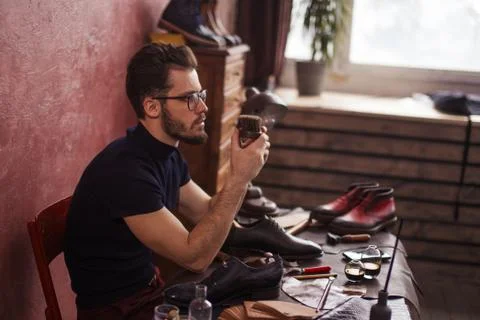 Thoughtful man solving problems Stock Photos