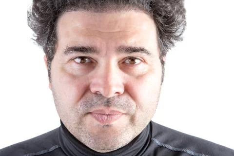 Thoughtful Middle Aged Man Looking at the Camera Stock Photos