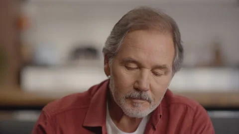 Thoughtful old man concept. Stock Footage 148600913